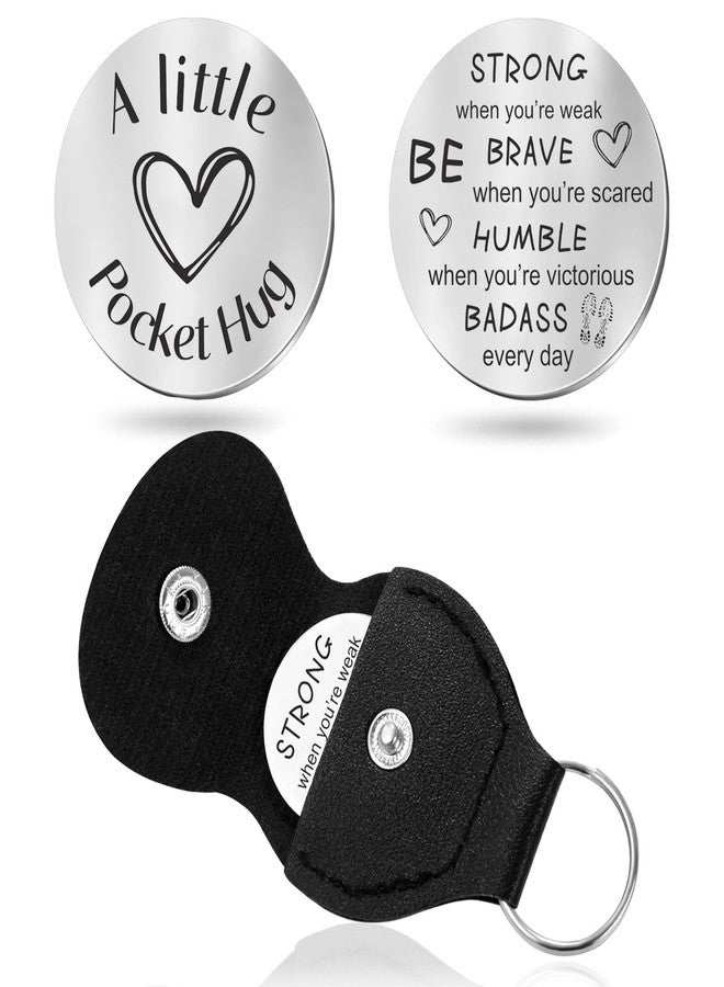 Teniinet Pocket Hug Token Keychain for Women, Strong Women Gifts, Long Distance Relationship Keepsake Gifts, Badass Gifts for Family Friend Colleague Comrades - Image 1